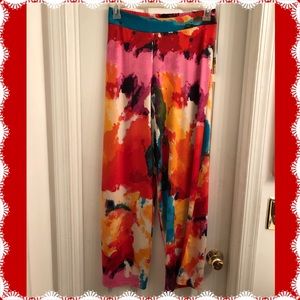 NWT Watercolor Print Palazzo Pants by Sharagsno